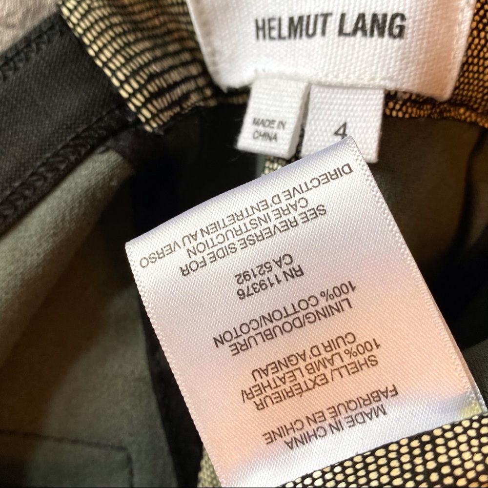 Helmut Lang leather leggings, perfect, clean, slight shimmer, depending on light